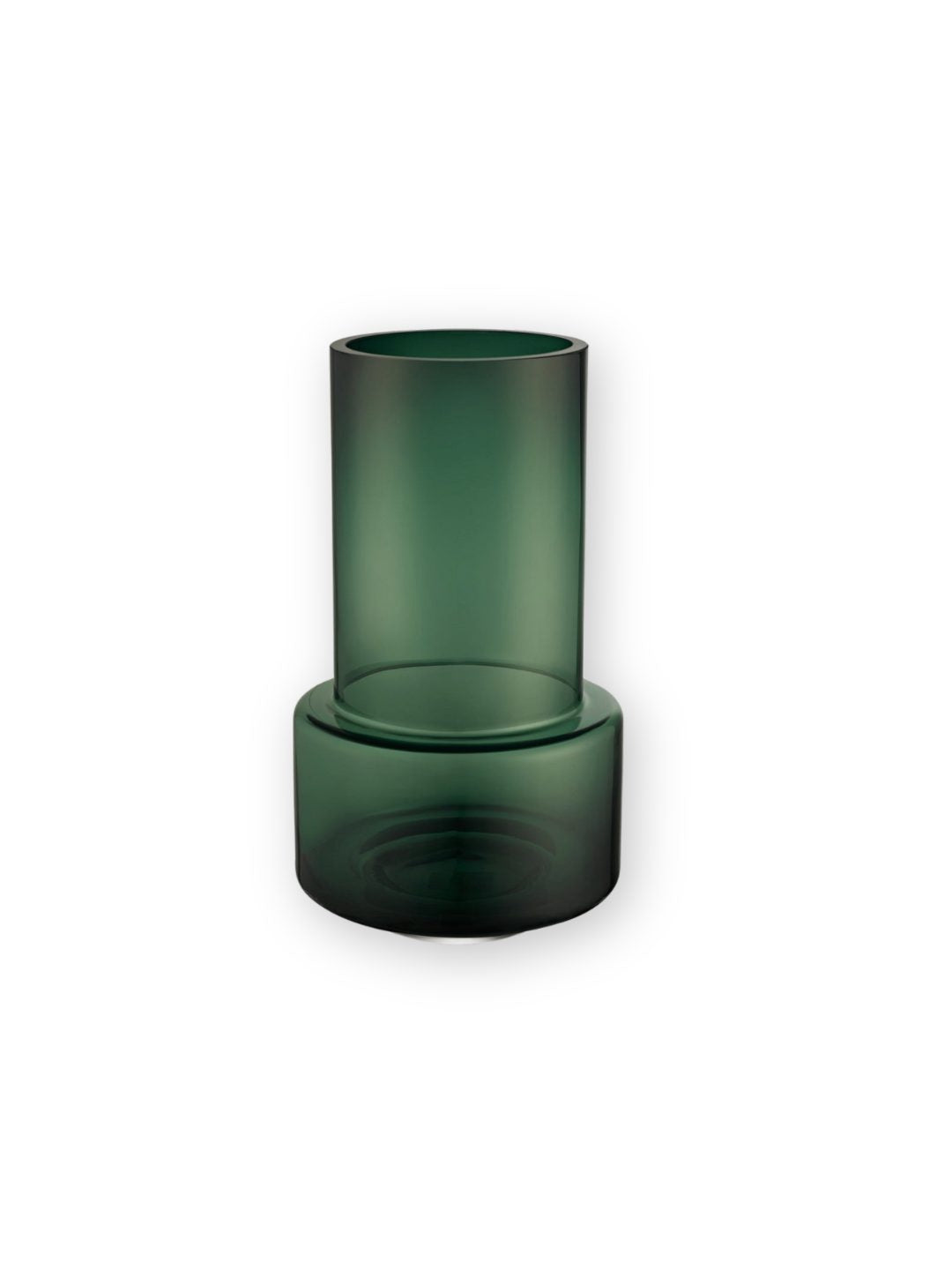 Blumenvase Retro-Stil Dunkelgrün Glas