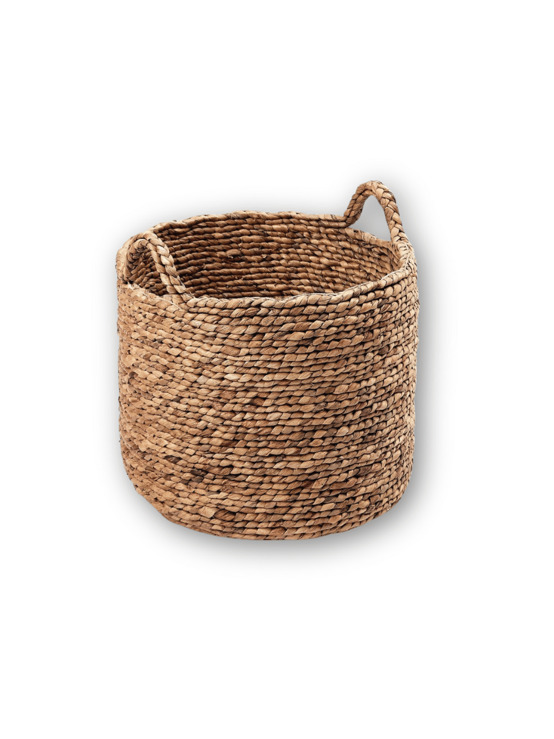 **Shopify Titel:** Wäschekorb Pflanzenkorb Aufbewahrungskorb BALAI aus Wasserhyazinthe Braun