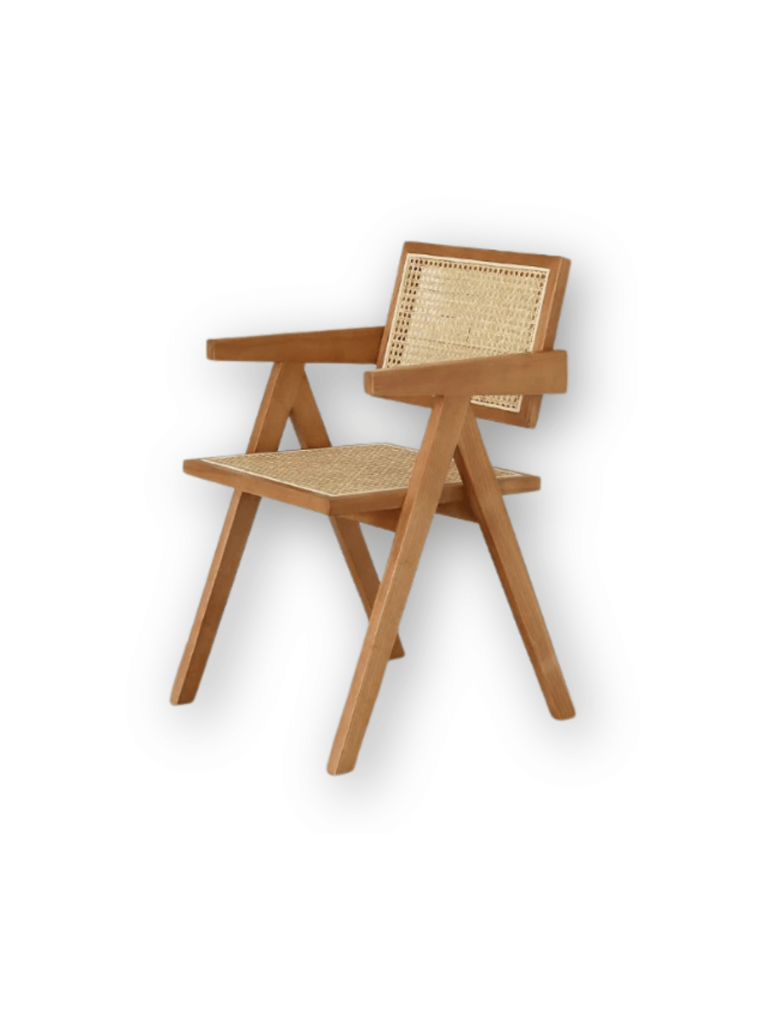 1) Stuhl Pierre Jeanneret Holz Rattan Kirsche  2) Stuhl Pierre Jeanneret Holz Rattan Walnuss  3) Stuhl Pierre Jeanneret Holz Rattan Schwarz  4) Stuhl Pierre Jeanneret Holz Rattan Dunkles Walnussholz