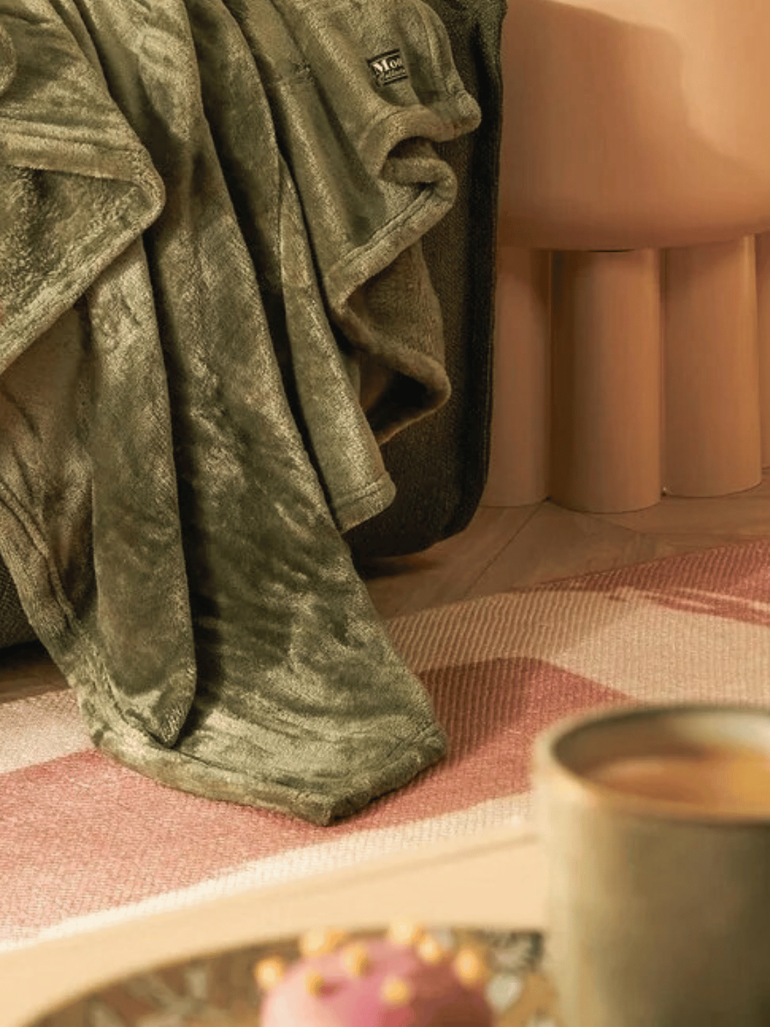 Famke Fleece Plaid Dunkelgrün